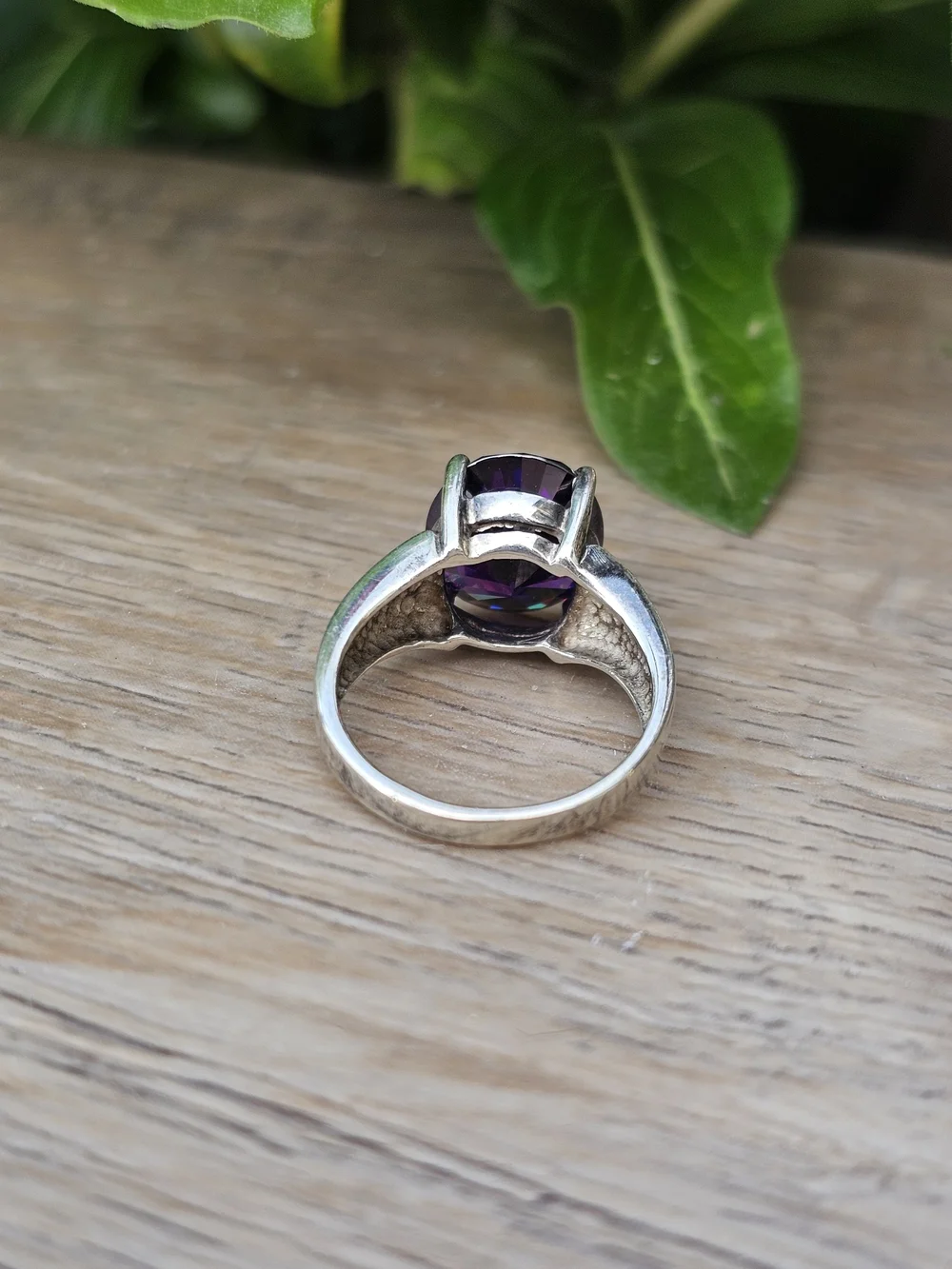 Amethyst Gemstone Sterling Silver Ring Size 5